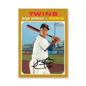 Jorge Polanco 2020 Topps Heritage Baseball Base Cards Poster Gold Ed. # to 1- artbble-pos-20thbb-1090-gold-s