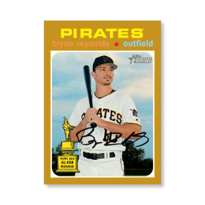 Bryan Reynolds 2020 Topps Heritage Baseball Base Cards Poster Gold Ed. # to 1- artbble-pos-20thbb-1098-gold-s