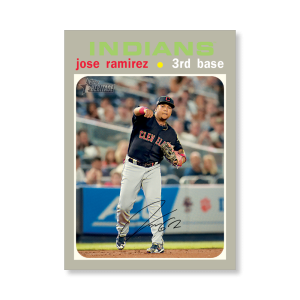 Jose Ramirez 2020 Topps Heritage Baseball Base Cards Poster # to 99- artbble-pos-20thbb-1402-s