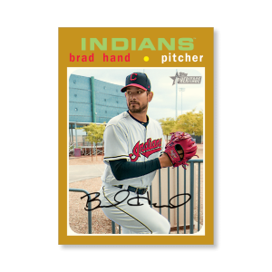Brad Hand 2020 Topps Heritage Baseball Base Cards Poster Gold Ed. # to 1- artbble-pos-20thbb-1403-gold-s