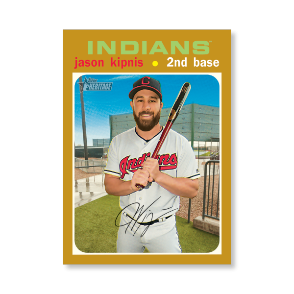 Jason Kipnis 2020 Topps Heritage Baseball Base Cards Poster Gold Ed. # to 1- artbble-pos-20thbb-1404-gold-s