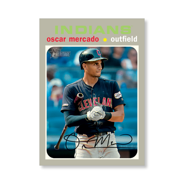 Oscar Mercado 2020 Topps Heritage Baseball Base Cards Poster # to 99- artbble-pos-20thbb-1406-s