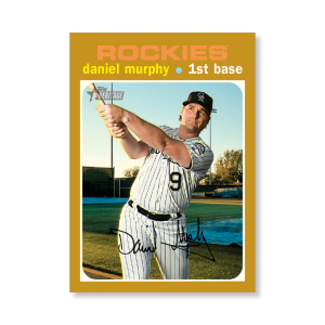 Daniel Murphy 2020 Topps Heritage Baseball Base Cards Poster Gold Ed. # to 1- artbble-pos-20thbb-1414-gold-s