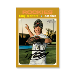 Tony Wolters 2020 Topps Heritage Baseball Base Cards Poster Gold Ed. # to 1- artbble-pos-20thbb-1415-gold-s