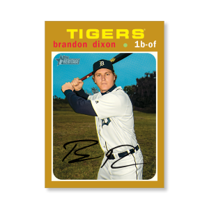 Brandon Dixon 2020 Topps Heritage Baseball Base Cards Poster Gold Ed. # to 1- artbble-pos-20thbb-1420-gold-s
