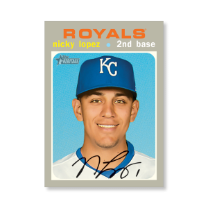 Nicky Lopez 2020 Topps Heritage Baseball Base Cards Poster # to 99- artbble-pos-20thbb-1432-s