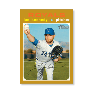 Ian Kennedy 2020 Topps Heritage Baseball Base Cards Poster Gold Ed. # to 1- artbble-pos-20thbb-1433-gold-s
