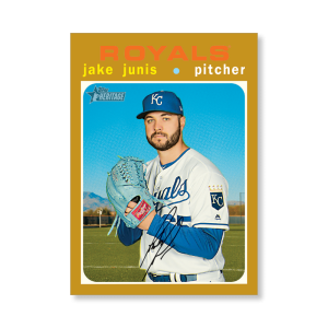 Jake Junis 2020 Topps Heritage Baseball Base Cards Poster Gold Ed. # to 1- artbble-pos-20thbb-1434-gold-s