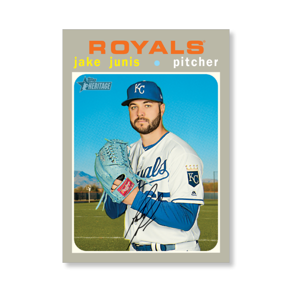 Jake Junis 2020 Topps Heritage Baseball Base Cards Poster # to 99- artbble-pos-20thbb-1434-s