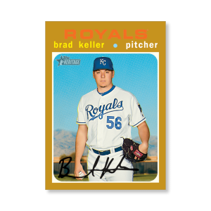 Brad Keller 2020 Topps Heritage Baseball Base Cards Poster Gold Ed. # to 1- artbble-pos-20thbb-1435-gold-s