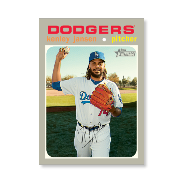 Kenley Jansen 2020 Topps Heritage Baseball Base Cards Poster # to 99- artbble-pos-20thbb-1438-s