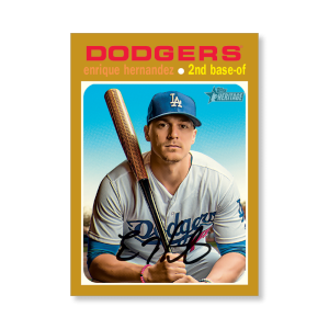 Enrique Hernandez 2020 Topps Heritage Baseball Base Cards Poster Gold Ed. # to 1- artbble-pos-20thbb-1439-gold-s