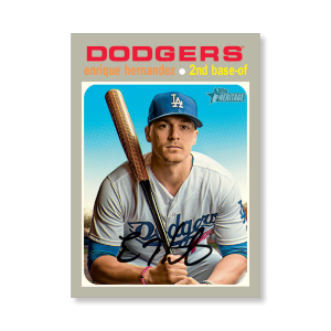 Enrique Hernandez 2020 Topps Heritage Baseball Base Cards Poster # to 99- artbble-pos-20thbb-1439-s