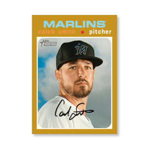 Caleb Smith 2020 Topps Heritage Baseball Base Cards Poster Gold Ed. # to 1- artbble-pos-20thbb-1449-gold-s