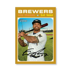 Eric Thames 2020 Topps Heritage Baseball Base Cards Poster Gold Ed. # to 1- artbble-pos-20thbb-1450-gold-s