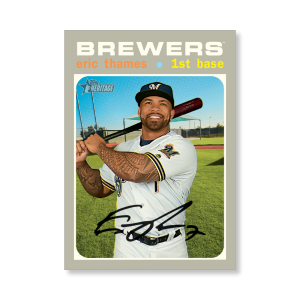 Eric Thames 2020 Topps Heritage Baseball Base Cards Poster # to 99- artbble-pos-20thbb-1450-s