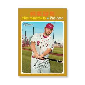Mike Moustakas 2020 Topps Heritage Baseball Base Cards Poster Gold Ed. # to 1- artbble-pos-20thbb-1451-gold-s