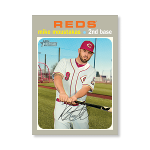 Mike Moustakas 2020 Topps Heritage Baseball Base Cards Poster # to 99- artbble-pos-20thbb-1451-s