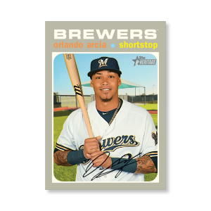 Orlando Arcia 2020 Topps Heritage Baseball Base Cards Poster # to 99- artbble-pos-20thbb-1453-s