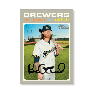 Ben Gamel 2020 Topps Heritage Baseball Base Cards Poster # to 99- artbble-pos-20thbb-1454-s