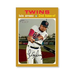 Luis Arraez 2020 Topps Heritage Baseball Base Cards Poster Gold Ed. # to 1- artbble-pos-20thbb-1457-gold-s