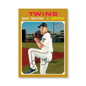 Jose Berrios 2020 Topps Heritage Baseball Base Cards Poster Gold Ed. # to 1- artbble-pos-20thbb-1459-gold-s