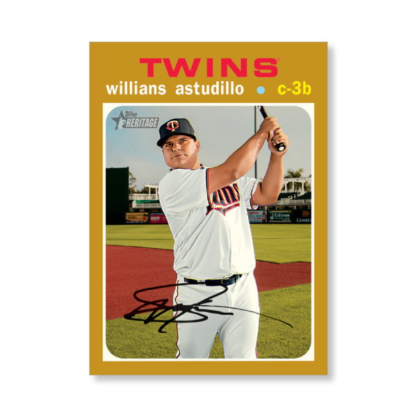Willians Astudillo 2020 Topps Heritage Baseball Base Cards Poster Gold Ed. # to 1- artbble-pos-20thbb-1460-gold-s