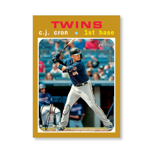 C.J. Cron 2020 Topps Heritage Baseball Base Cards Poster Gold Ed. # to 1- artbble-pos-20thbb-1461-gold-s