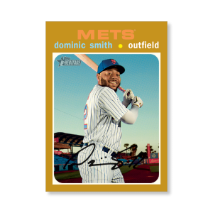 Dominic Smith 2020 Topps Heritage Baseball Base Cards Poster Gold Ed. # to 1- artbble-pos-20thbb-1468-gold-s