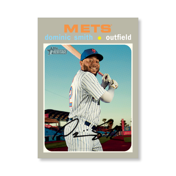 Dominic Smith 2020 Topps Heritage Baseball Base Cards Poster # to 99- artbble-pos-20thbb-1468-s