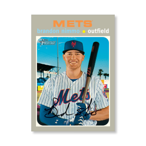 Brandon Nimmo 2020 Topps Heritage Baseball Base Cards Poster # to 99- artbble-pos-20thbb-1469-s