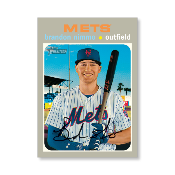 Brandon Nimmo 2020 Topps Heritage Baseball Base Cards Poster # to 99- artbble-pos-20thbb-1469-s