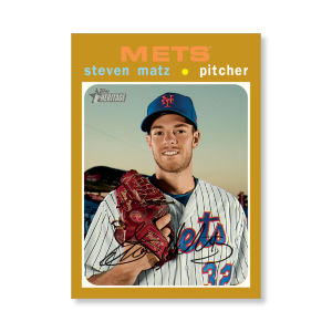 Steven Matz 2020 Topps Heritage Baseball Base Cards Poster Gold Ed. # to 1- artbble-pos-20thbb-1470-gold-s