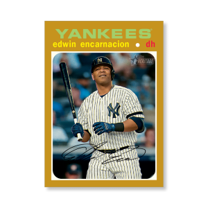 Edwin Encarnacion 2020 Topps Heritage Baseball Base Cards Poster Gold Ed. # to 1- artbble-pos-20thbb-1477-gold-s