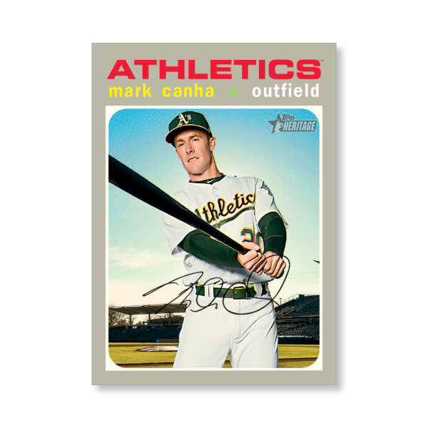 Mark Canha 2020 Topps Heritage Baseball Base Cards Poster # to 99- artbble-pos-20thbb-1485-s