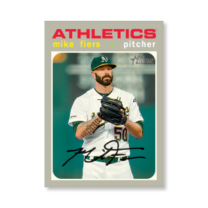 Mike Fiers 2020 Topps Heritage Baseball Base Cards Poster # to 99- artbble-pos-20thbb-1487-s