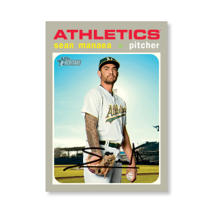 Sean Manaea 2020 Topps Heritage Baseball Base Cards Poster # to 99- artbble-pos-20thbb-1491-s