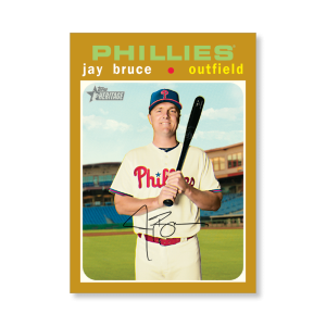 Jay Bruce 2020 Topps Heritage Baseball Base Cards Poster Gold Ed. # to 1- artbble-pos-20thbb-1496-gold-s