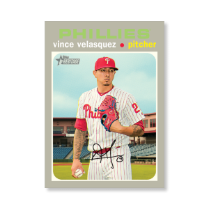 Vince Velasquez 2020 Topps Heritage Baseball Base Cards Poster # to 99- artbble-pos-20thbb-1499-s