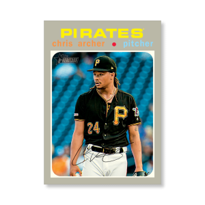 Chris Archer 2020 Topps Heritage Baseball Base Cards Poster # to 99- artbble-pos-20thbb-1504-s