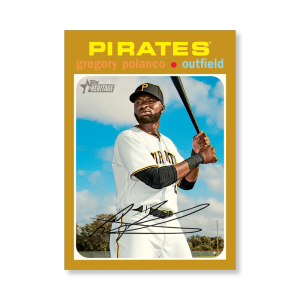 Gregory Polanco 2020 Topps Heritage Baseball Base Cards Poster Gold Ed. # to 1- artbble-pos-20thbb-1505-gold-s