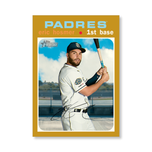 Eric Hosmer 2020 Topps Heritage Baseball Base Cards Poster Gold Ed. # to 1- artbble-pos-20thbb-1506-gold-s