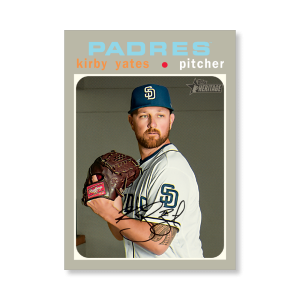 Kirby Yates 2020 Topps Heritage Baseball Base Cards Poster # to 99- artbble-pos-20thbb-1507-s