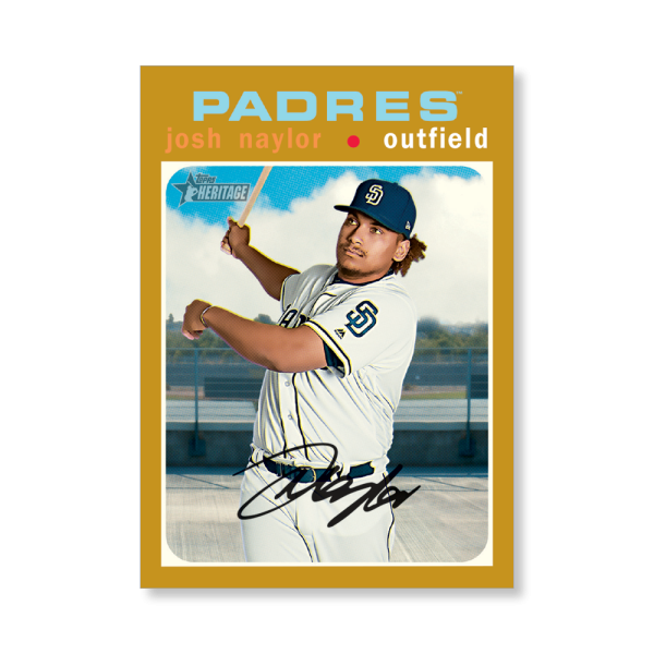 Josh Naylor 2020 Topps Heritage Baseball Base Cards Poster Gold Ed. # to 1- artbble-pos-20thbb-1511-gold-s