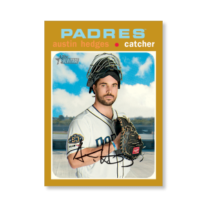 Austin Hedges 2020 Topps Heritage Baseball Base Cards Poster Gold Ed. # to 1- artbble-pos-20thbb-1514-gold-s