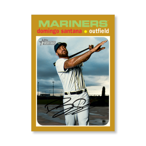Domingo Santana 2020 Topps Heritage Baseball Base Cards Poster Gold Ed. # to 1- artbble-pos-20thbb-1522-gold-s