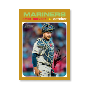 Omar Narvaez 2020 Topps Heritage Baseball Base Cards Poster Gold Ed. # to 1- artbble-pos-20thbb-1525-gold-s
