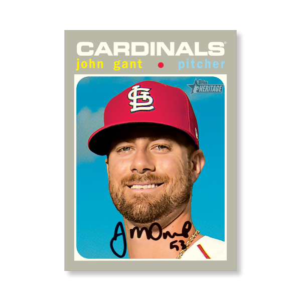 John Gant 2020 Topps Heritage Baseball Base Cards Poster # to 99- artbble-pos-20thbb-1531-s