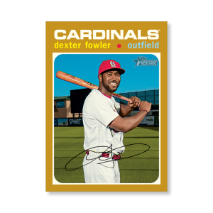 Dexter Fowler 2020 Topps Heritage Baseball Base Cards Poster Gold Ed. # to 1- artbble-pos-20thbb-1532-gold-s