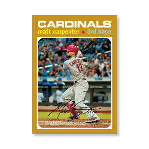 Matt Carpenter 2020 Topps Heritage Baseball Base Cards Poster Gold Ed. # to 1- artbble-pos-20thbb-1533-gold-s